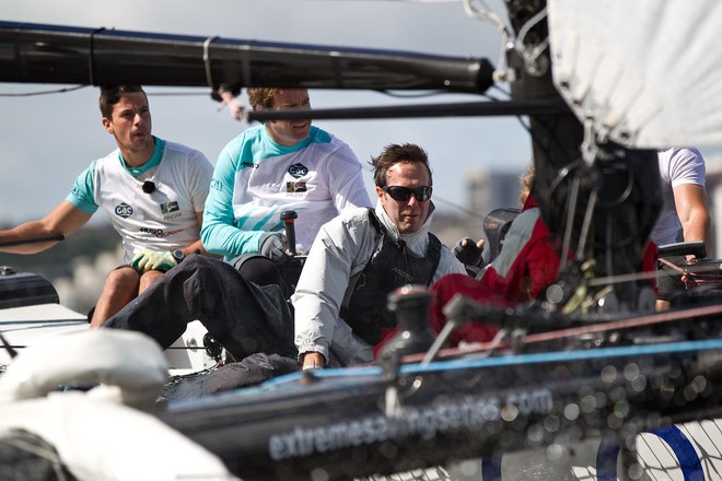 Act 5 Cardiff - Michael Vaughan - Extreme Sailing Series 2012 © Lloyd Images http://lloydimagesgallery.photoshelter.com/